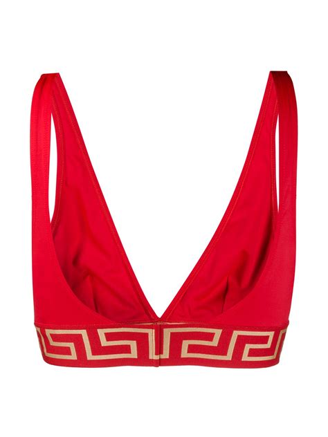 red versace swimsuit|versace bikini tops.